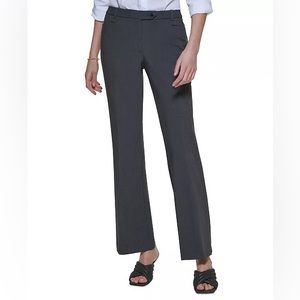 Calvin Klein Modern Fit Trousers Mid-rise Straight Fit Pants - Charcoal Gray